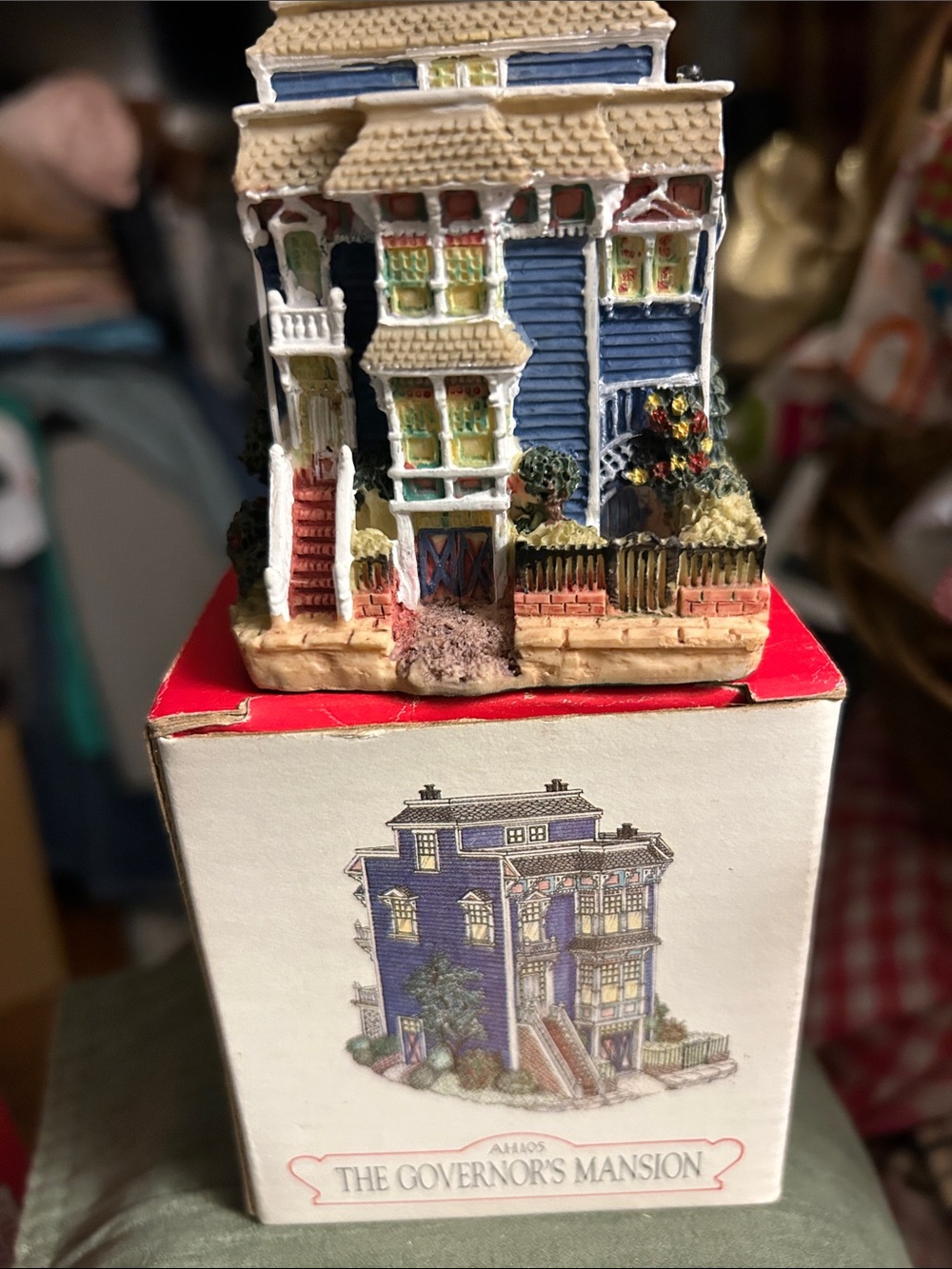 Vintage The Governor's Mansion Miniature 3” House depicting Liberty Falls Colo